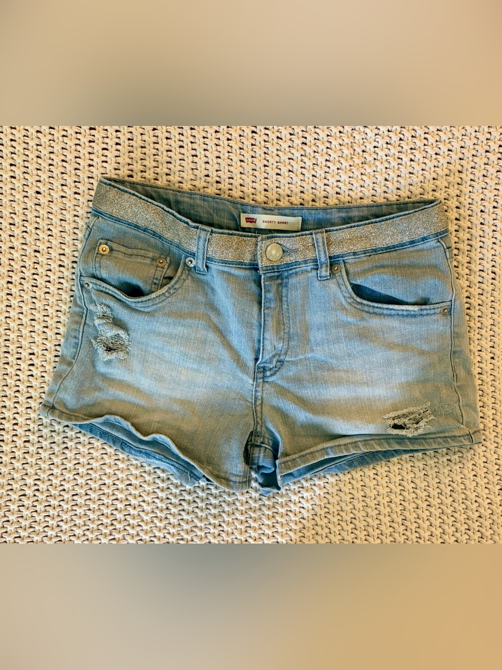 Levi's Girls Blue Denim Shorts